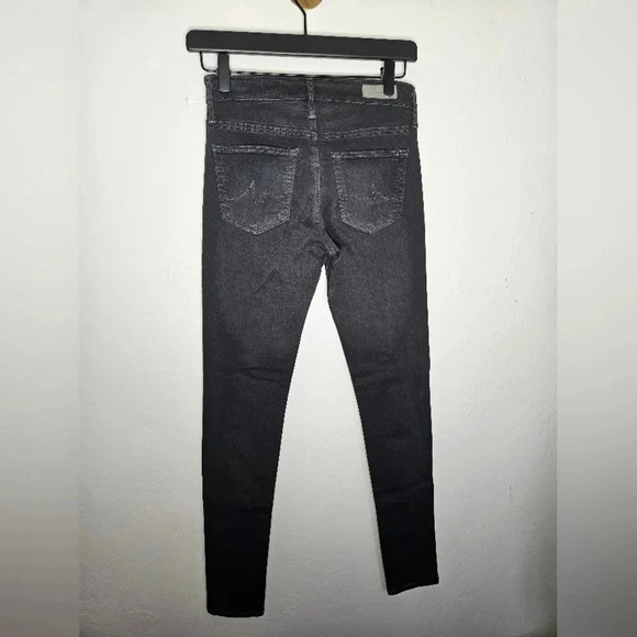 AG Adriano Goldschmied The Farrah Skinny High Rise Skinny Jeans in Washed Black - Picture 2 of 8